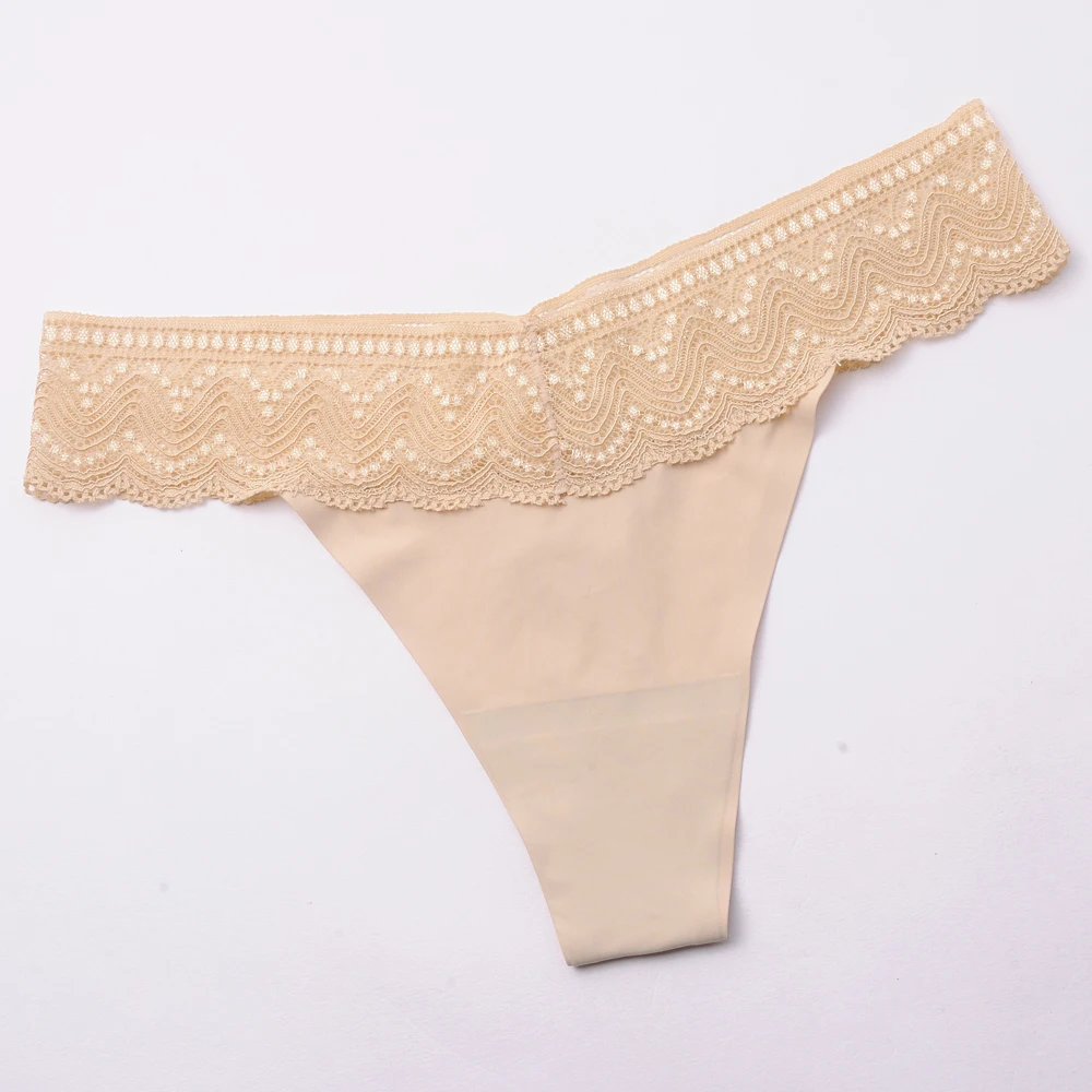 

L'bellagiovanna women Seamless Panties Underwear active Thongs solid color lace Briefs Female g-string brand new Bragas 1521n