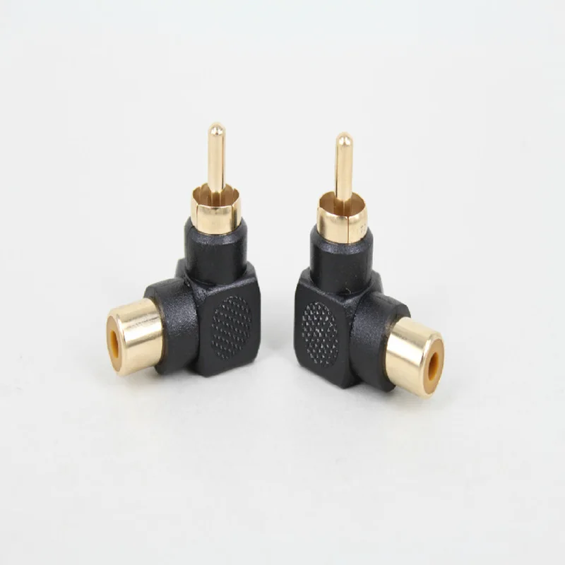 100 шт l тип лотос RCA правый угол соединитель локоть 90 градусов штекер гнездо