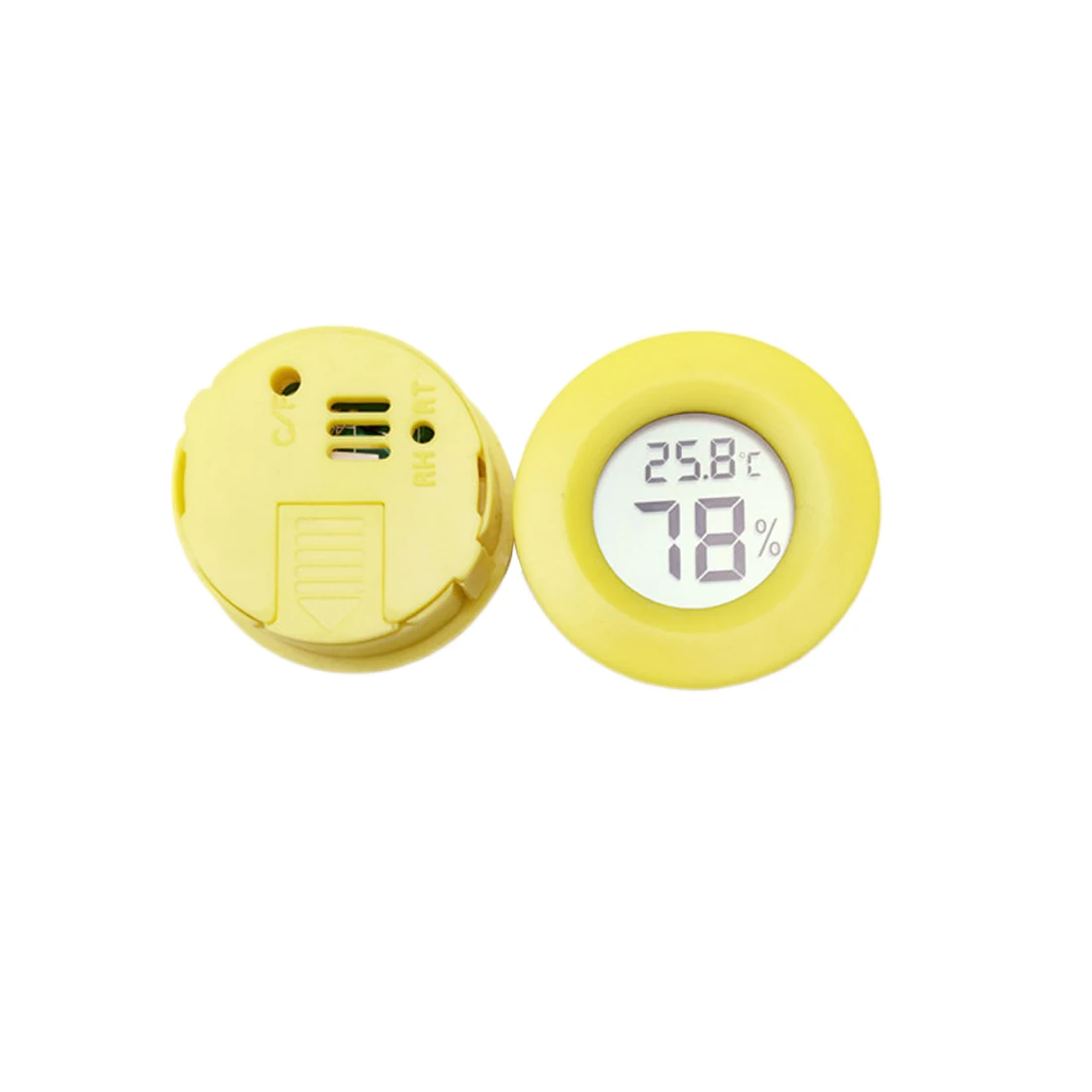 Yellow 50~ 70C круглый ЖК-цифровой термометр гигрометр холодильник тестер морозильника датчик измерителя температуры и влажности домашний измерительный инструмент - Цвет: Yellow