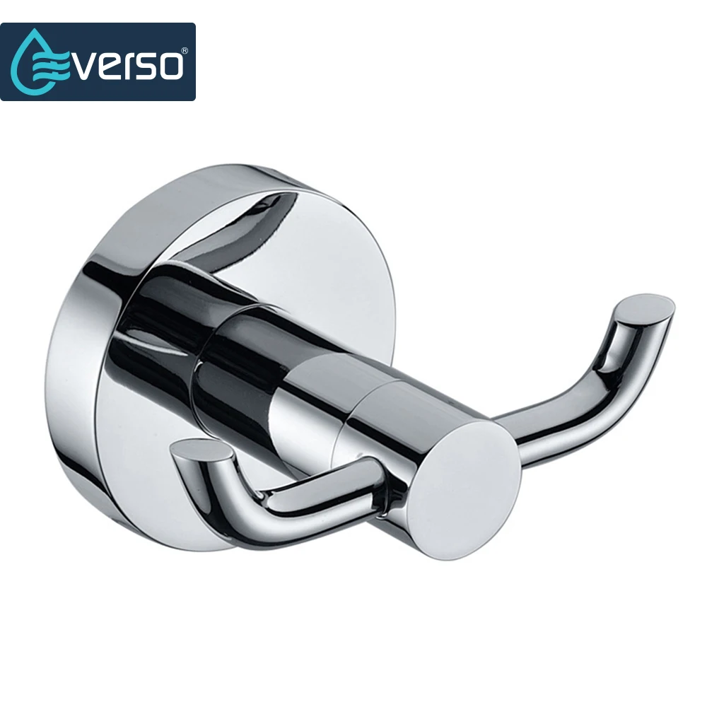EVERSO 2 крючка металлический крючок полотенца для ванной Настенные Вешалки одежды