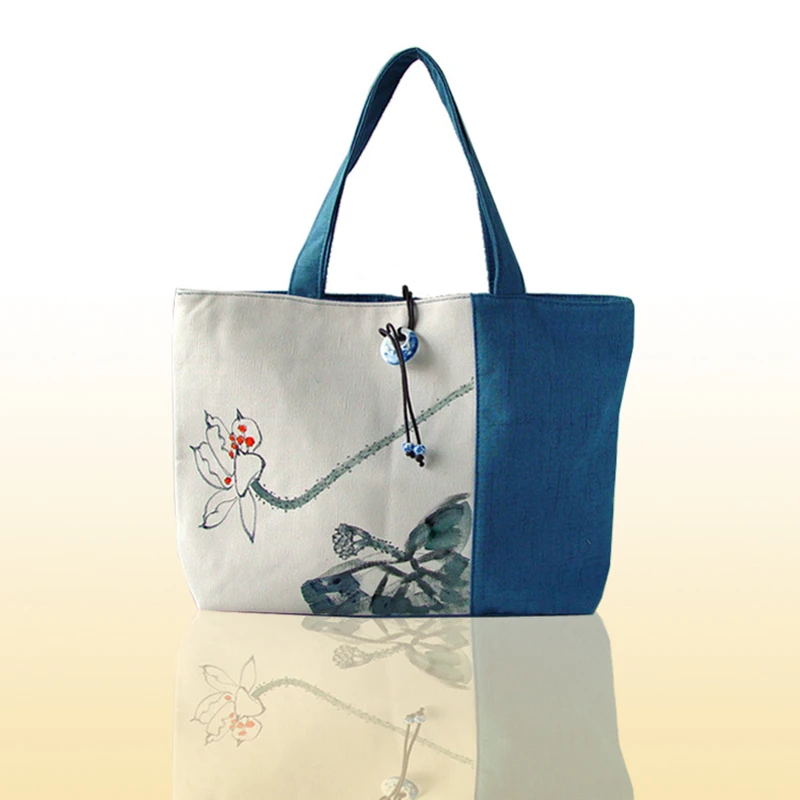 Женская сумка через плечо из шелковой ткани ручная в китайском стиле весна-лето