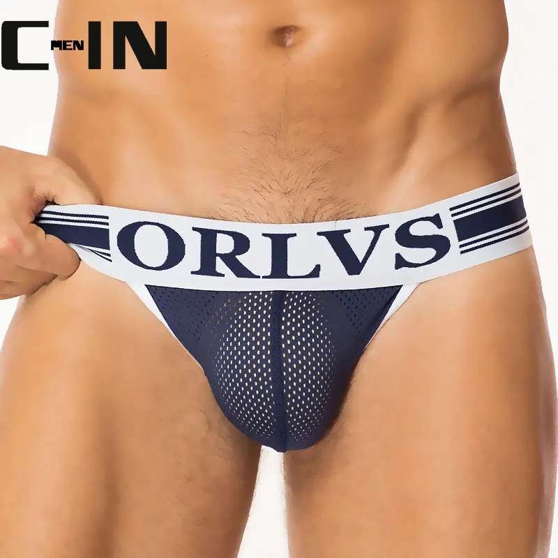C мужское Сетчатое нижнее белье бандаж сексуальное стринги мужские Homme Tanga ventilate