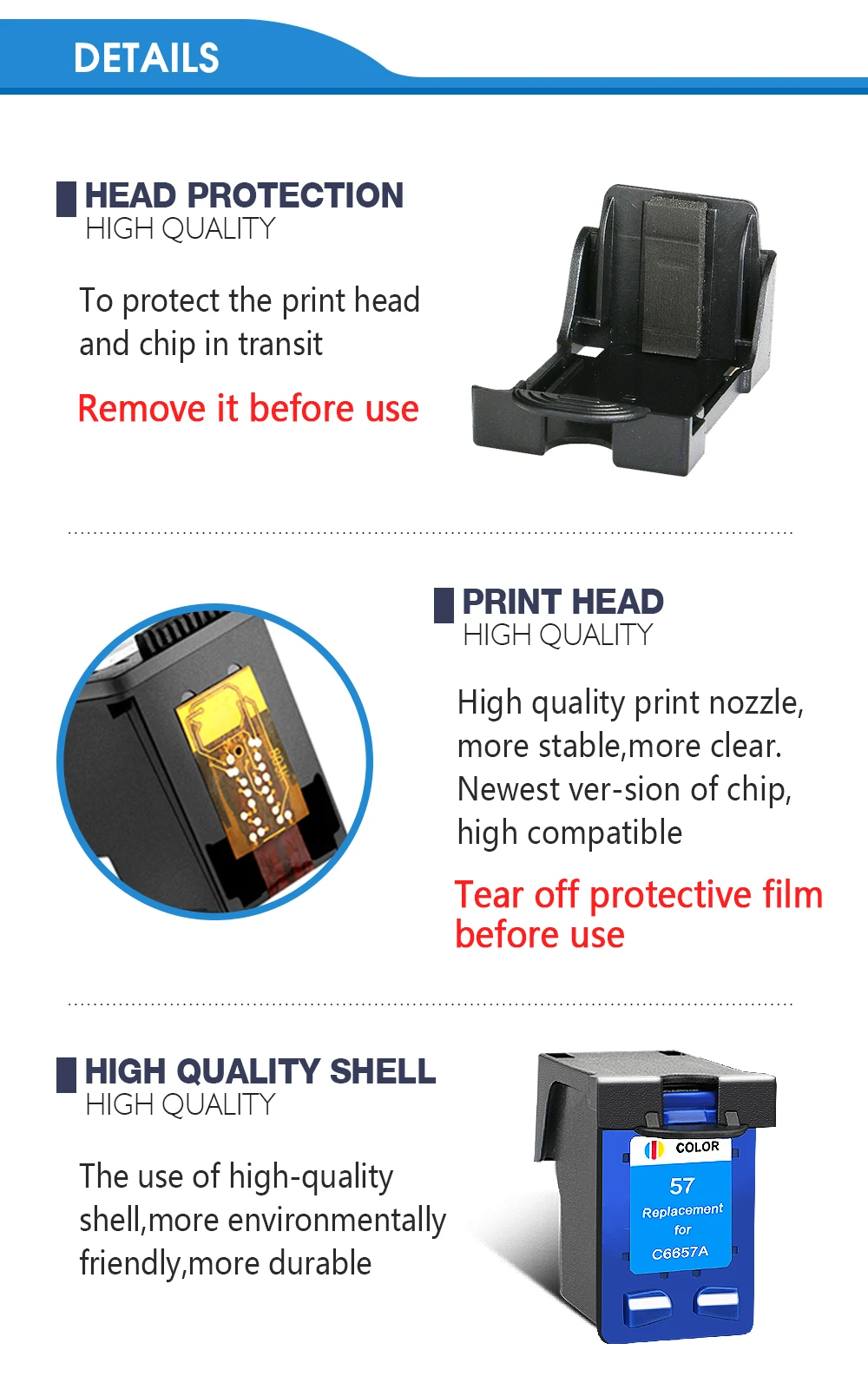 CMYK Supplies переработанный чернильный картридж Замена для hp 56 57 с чернилами hp Deskjet 450CI 5550 5552 7150 7350 7000 2100 220 принтер