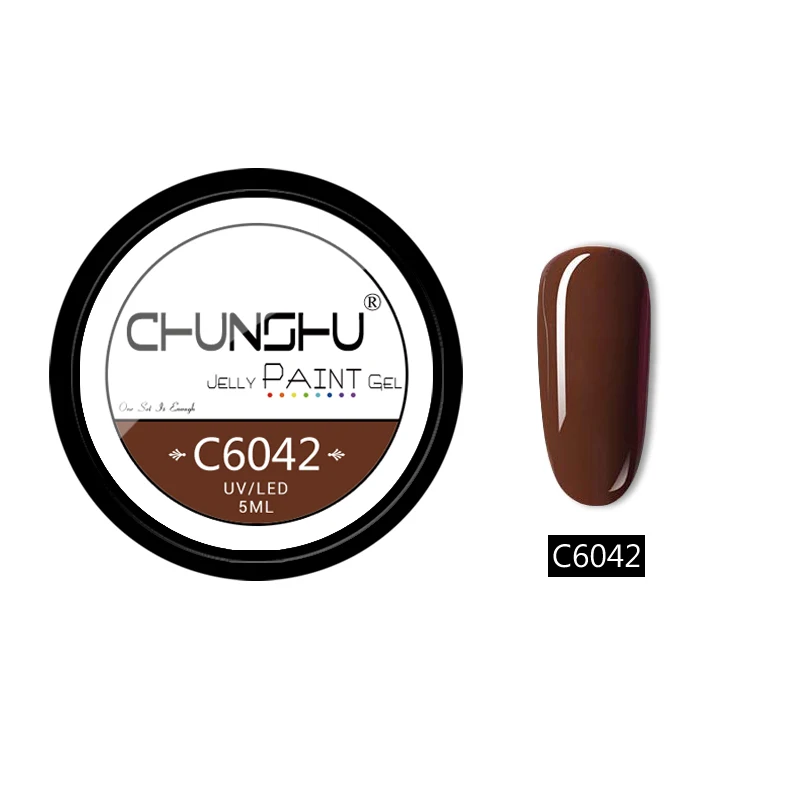C6042 CHUNSHU 66 цветов УФ-гель для ногтей Желейный Цветной Гель-лак для рисования 5 мл впитывающий лак для ногтей гель для ногтей Дизайн ногтей маникюр DIY - Цвет: C6042