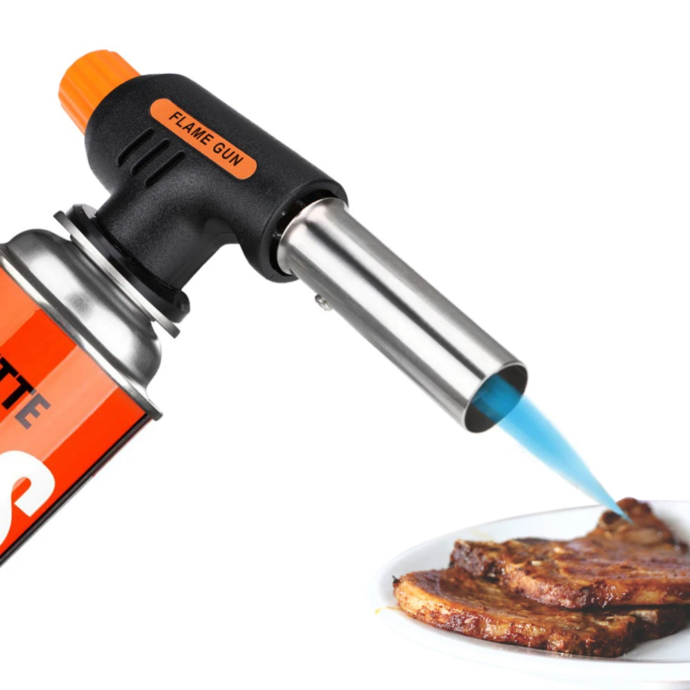 1PCS Barbecue Igniter Flamethrower Burner Butane Gas Blow Torch BBQ Guns Kitchen Lighters Welding Gun Camping Tool Flame |