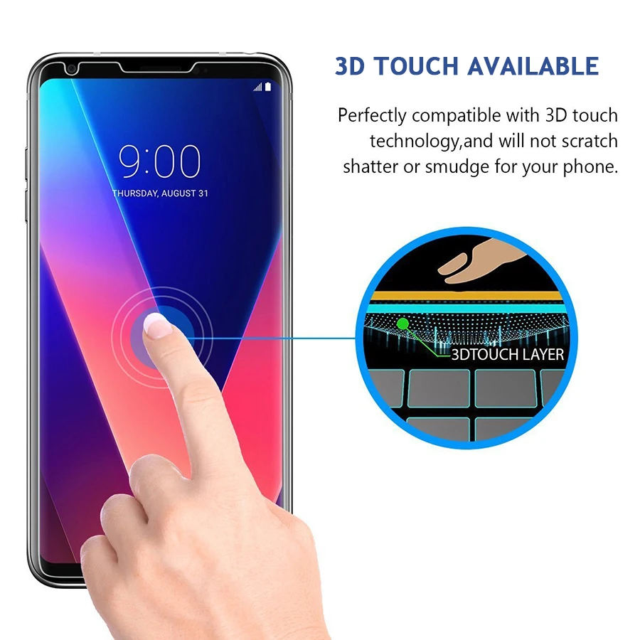 VALAM 3D изогнутое закаленное стекло для LG V30 V40 G7 G8 V50 ThinQ защитная пленка УФ жидкое H930