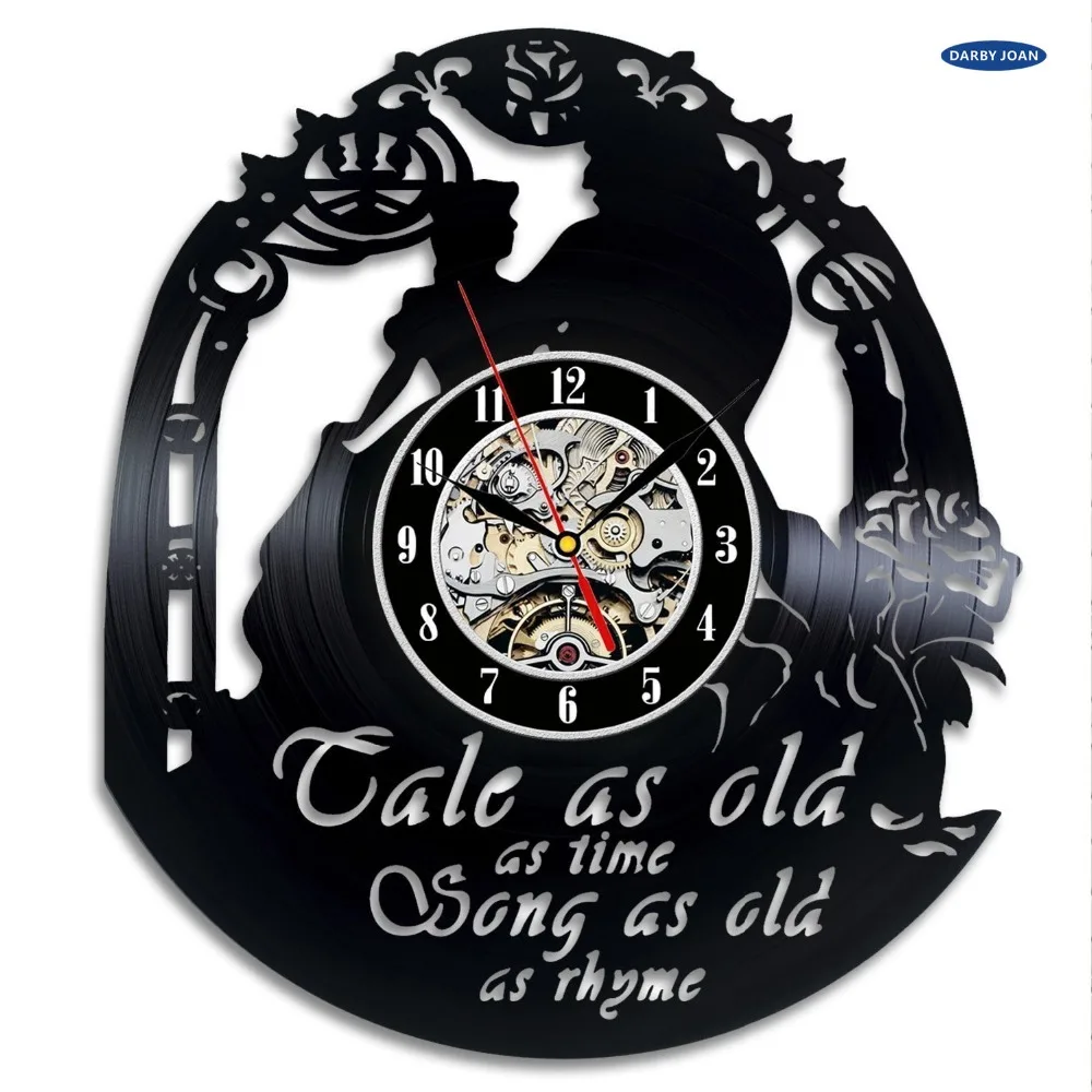 Сказка стара как Винтаж виниловые часы Рождественский подарок ла кросс шкала