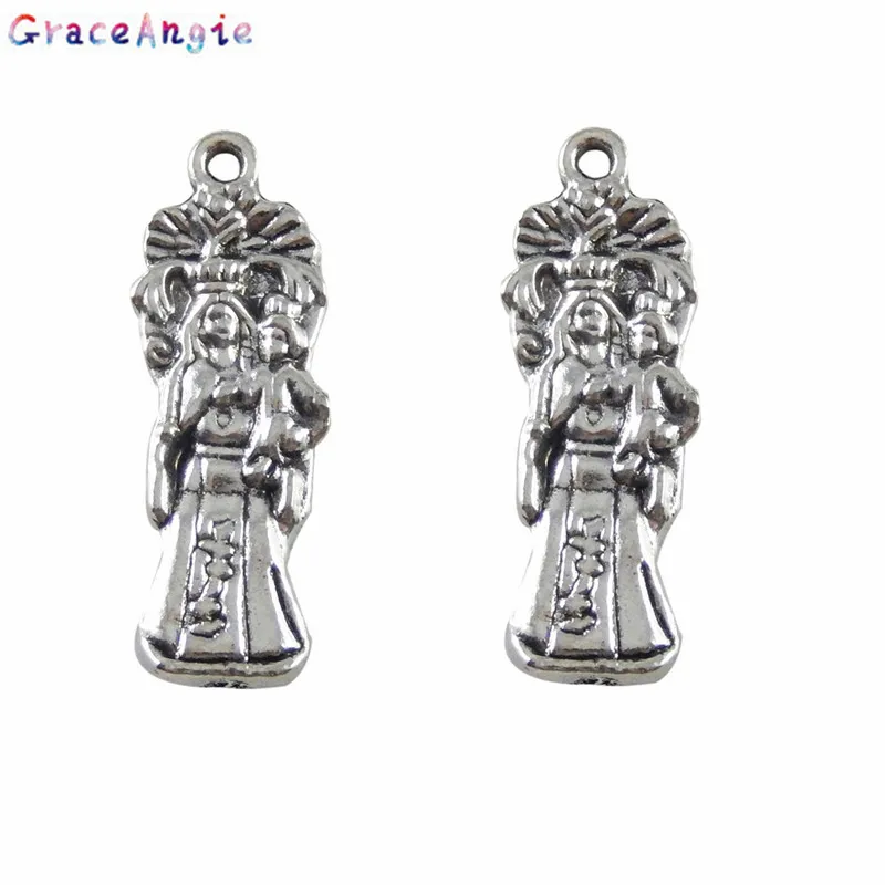 GraceAngie 20 шт. богемные ювелирные изделия Дева Мария кулон для цепочки ожерелье