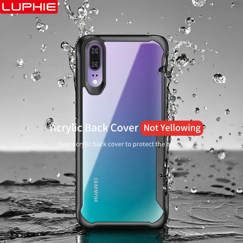 LUPHIE Transparent Phone Case For Huawei P40 P30 P20 Pro Clear Shockproof Cover Mate 30 20 10 Nova 3i Cases | Мобильные телефоны и