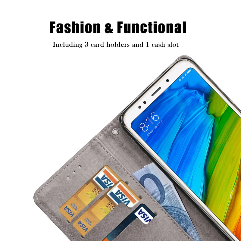 Чехол бумажник MRELF для Xiaomi Redmi 5 кожаный чехол из искусственной кожи Модный Datura