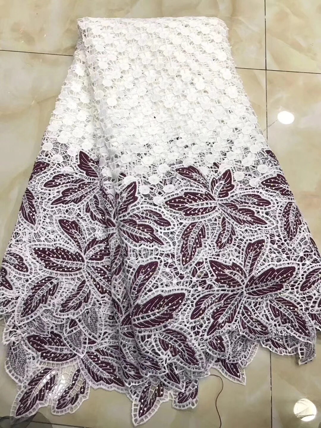 high quality african cord lace fabric chemical water soluble guipure blue fashion LYY906A | Дом и сад
