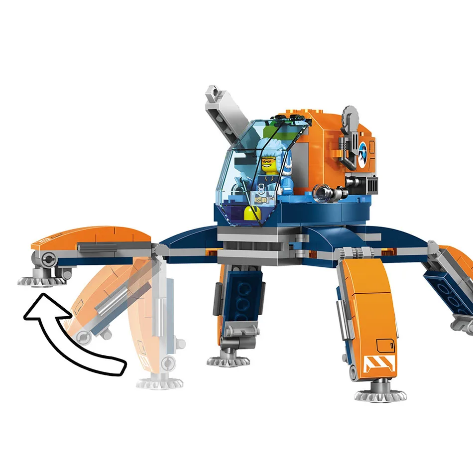214 шт. небольшие строительные блоки совместимые с Lepinging City Arcti Ice crawler Toys для детей