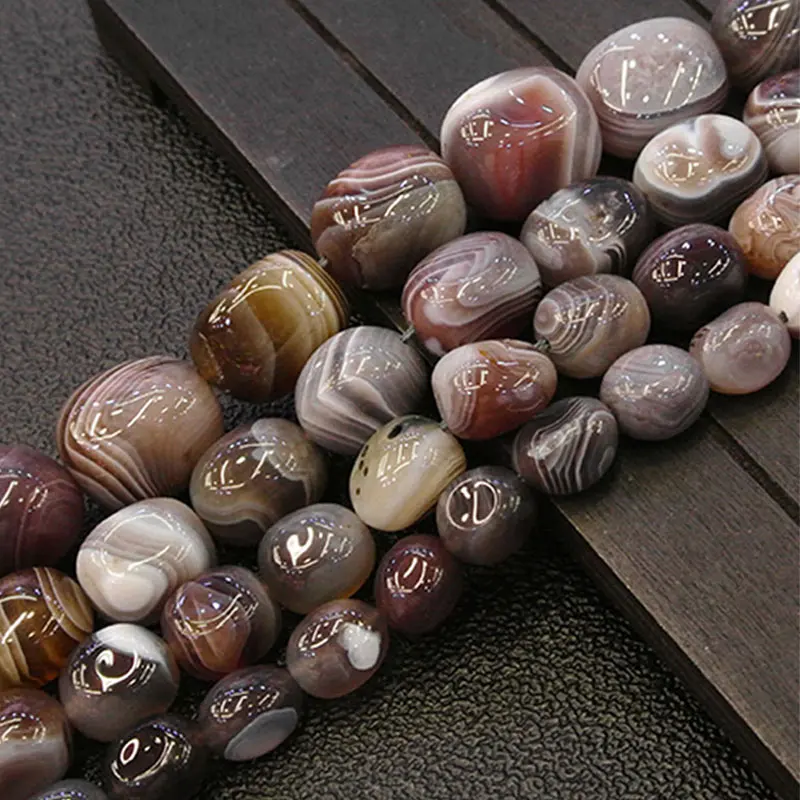 

Natural Botswana Agates Stone Beads 15'' Freefrom Potato Loose DIY Beads For Jewelry Making Necklace Bracelet For Women Men Gift