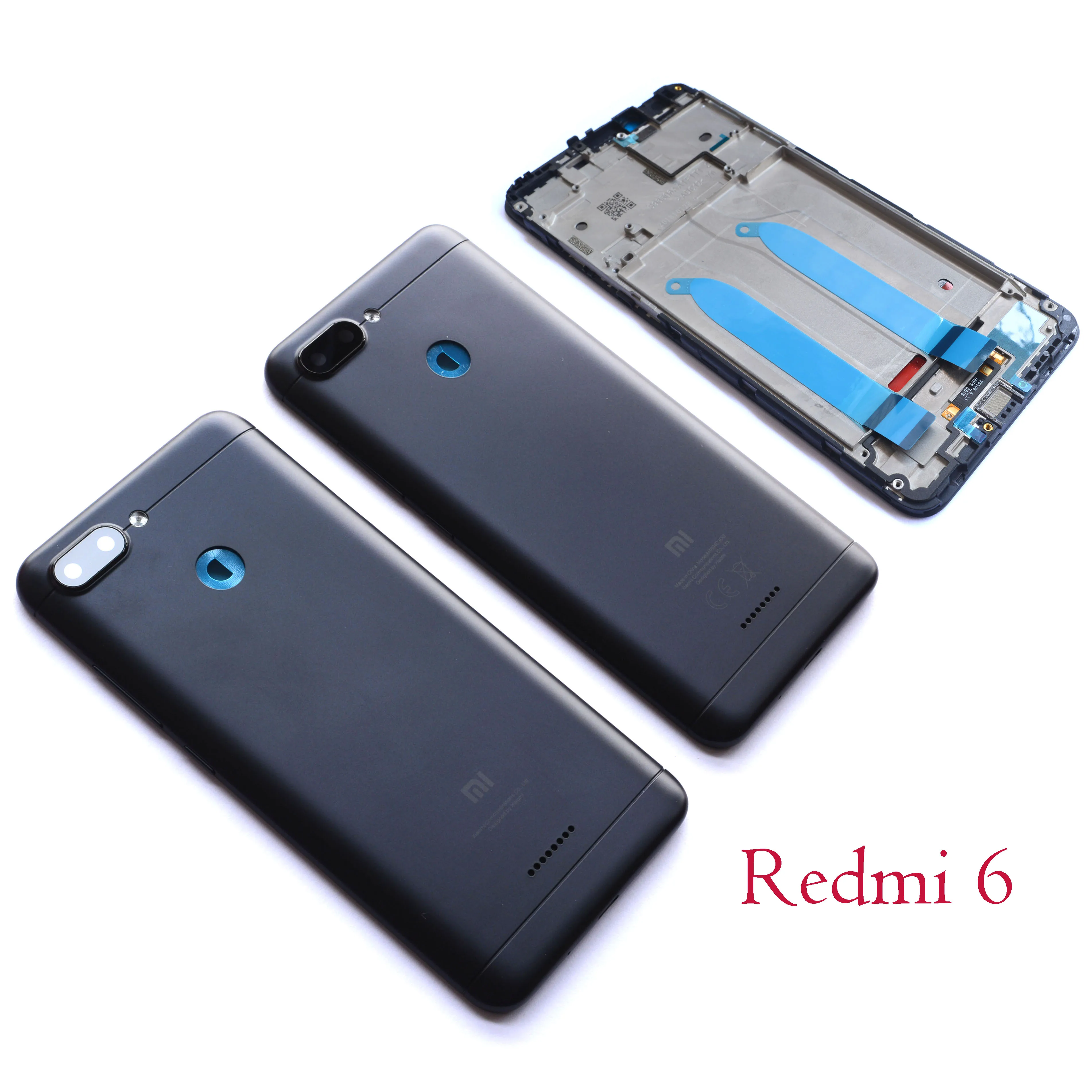 Задняя крышка батарейного отсека для Xiaomi Redmi 6 задняя корпуса запасные части