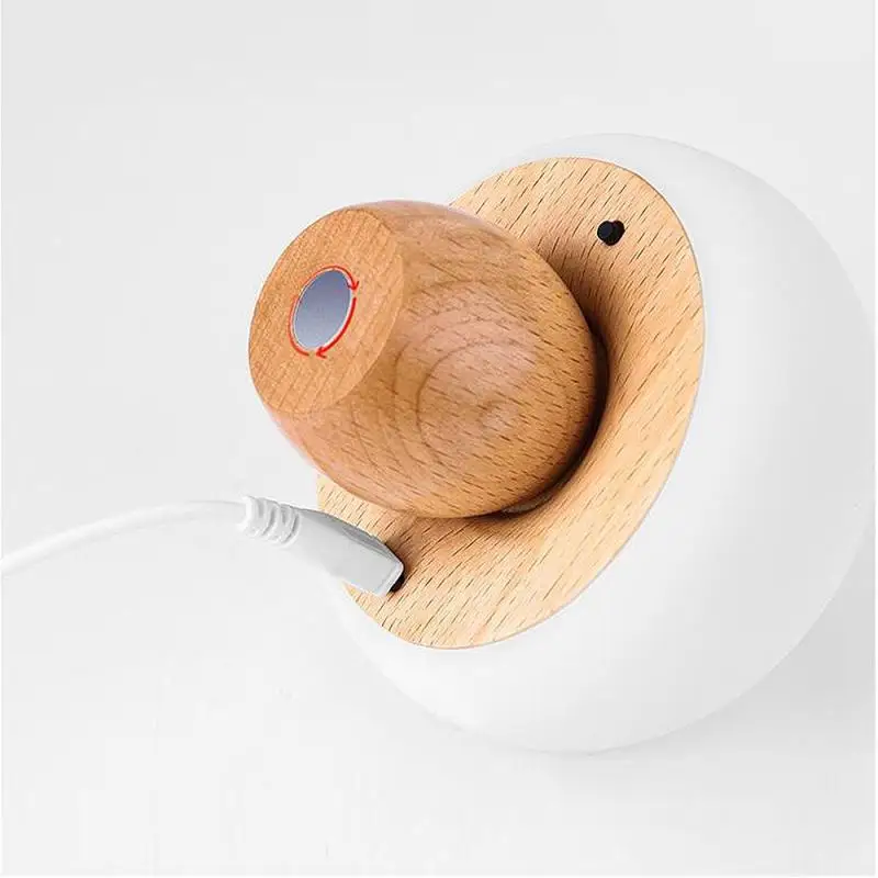 Деревянный грибок светодио дный ночник многоцветный RGB Беспроводной удаленные