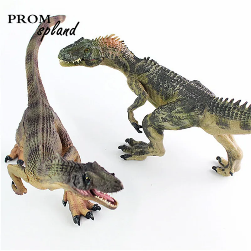 Allosaurus фигурки красный зеленый Моделирование Обучающие игрушки Фигурки
