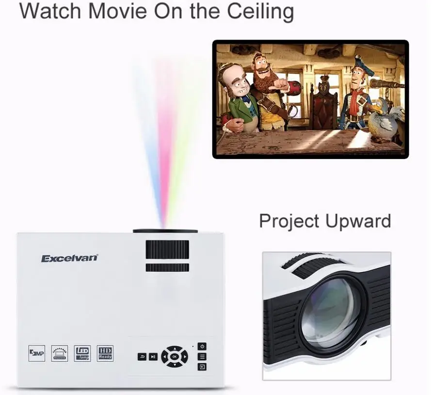 12 шт. новый оригинальный Full HD 1080P видео UNIC UC40 Мини пико портативный 3D проектор HDMI