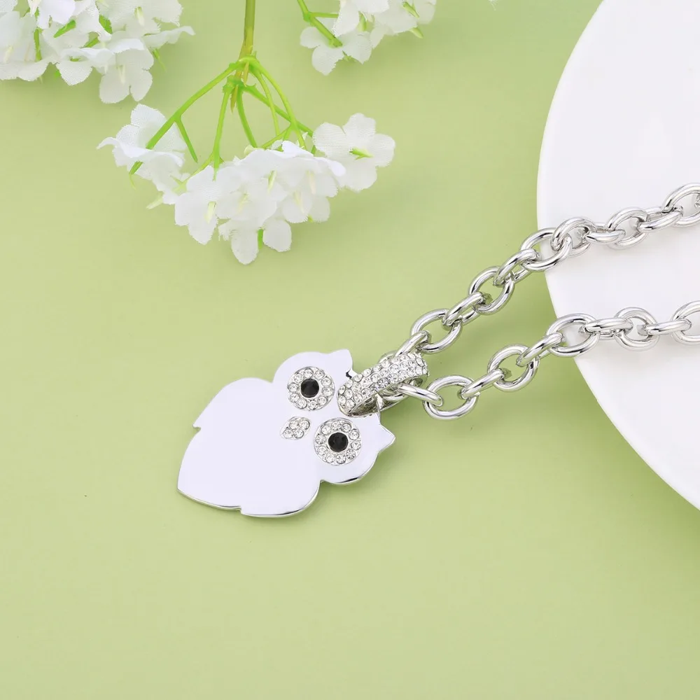 Ожерелье с подвеской в виде совы для мужчин и женщин украшение стиле панк крупной