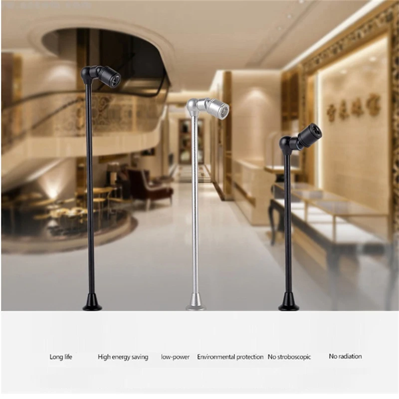 85 265Vac вход led шкаф точечная лампа вращающийся 1 Вт 210/260/310 мм Ювелирные изделия