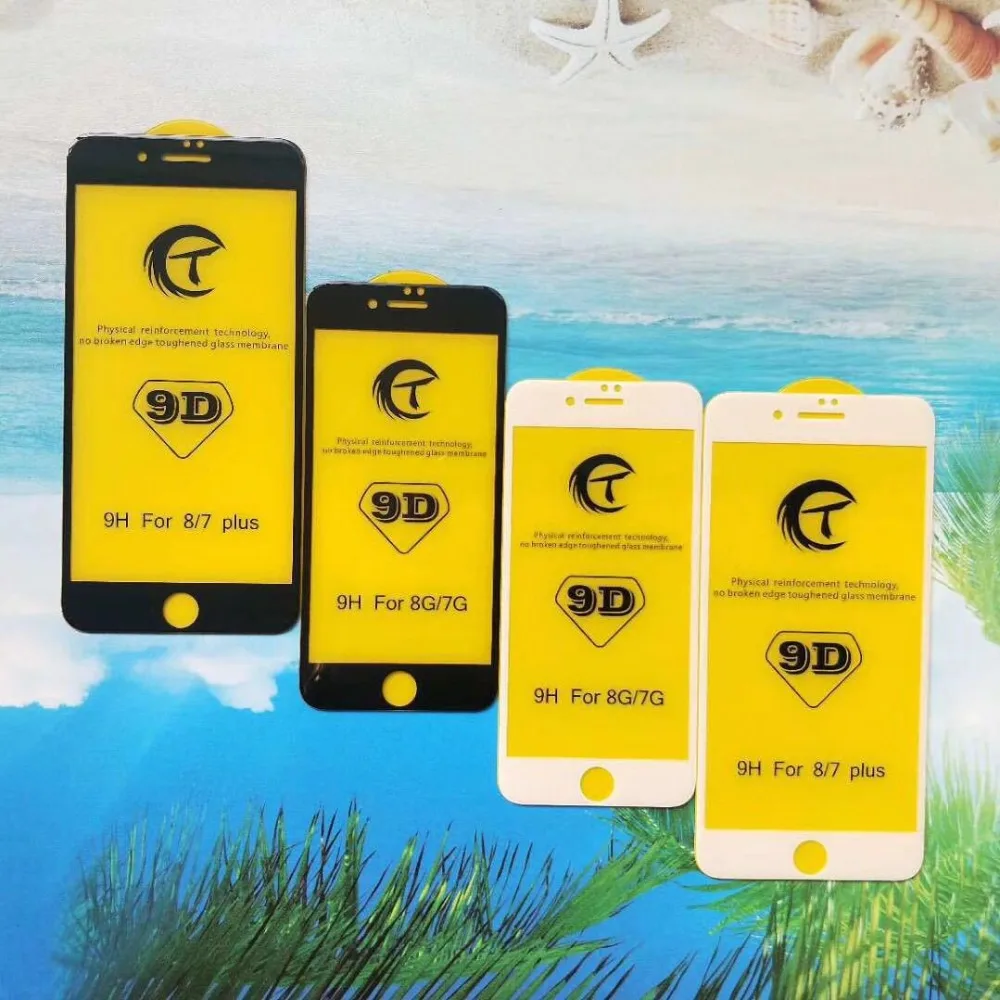 

100pcs For Apple iPhone13 12 pro 7 8 Plus 11 pro max 9D Full Glue Cover Toughened Tempered Glass Film Screen Protector
