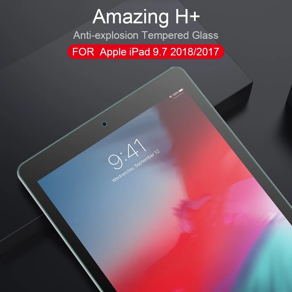 Ультратонкое закаленное стекло NILLKIN для iPad 9,7 Защитная пленка для экрана для iPad 9," прозрачная защита от царапин