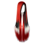 Soowee 11 цветов 70 см прямые синтетические волосы Ombre косплей парик черный белый красный синтетические волосы парики Peruca