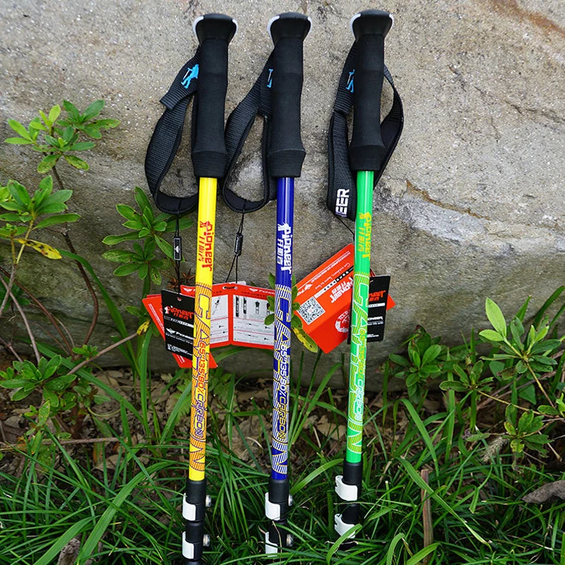 

Adjustable Telescopic Trekking Poles Sport Walking Sticks Canes For Trail Trekking Backpacking Hiking Cross Country Running