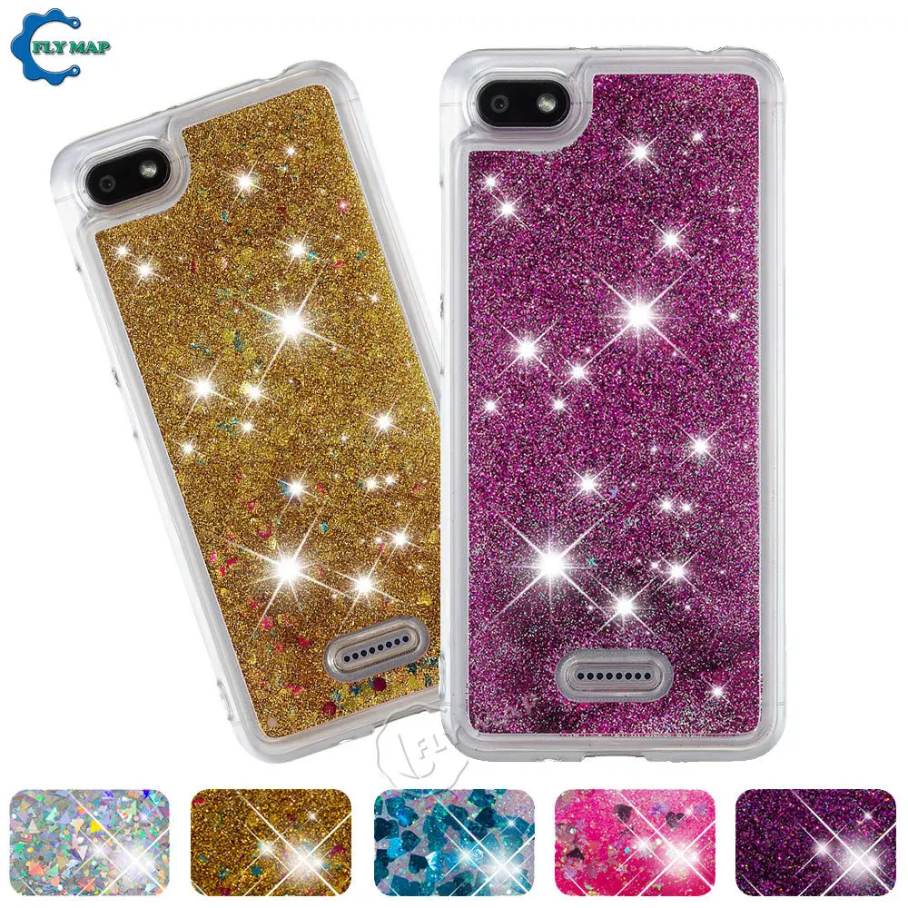 Liquid Case for Xiaomi Redmi 6 6A A6 Dynamic Quicksand Glitter Stars Phone Cover Red mi A Redmi6 Redmi6A |