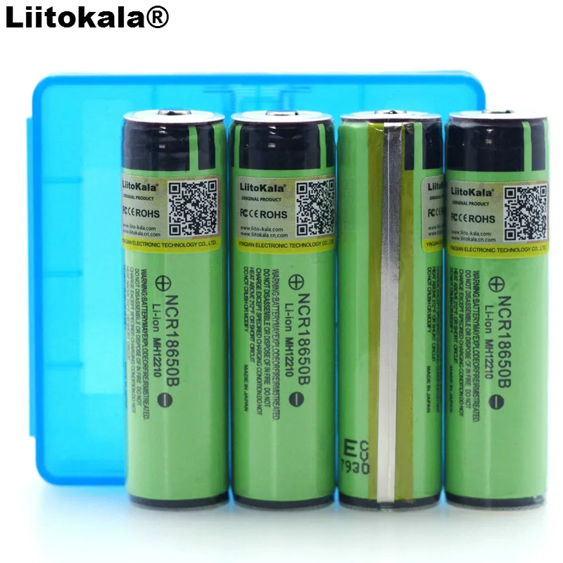 4 шт. Liitokala защищенный оригинальный 18650 NCR18650B 3400 мАч перезаряжаемый литий ионный