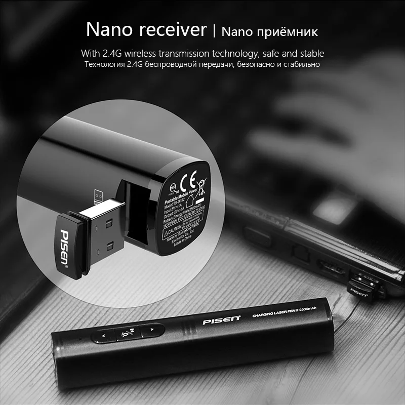 PISEN Мини 2500 мАч Мощность банк Портативный Беспроводной Ведущий USB 2 4 ГГц