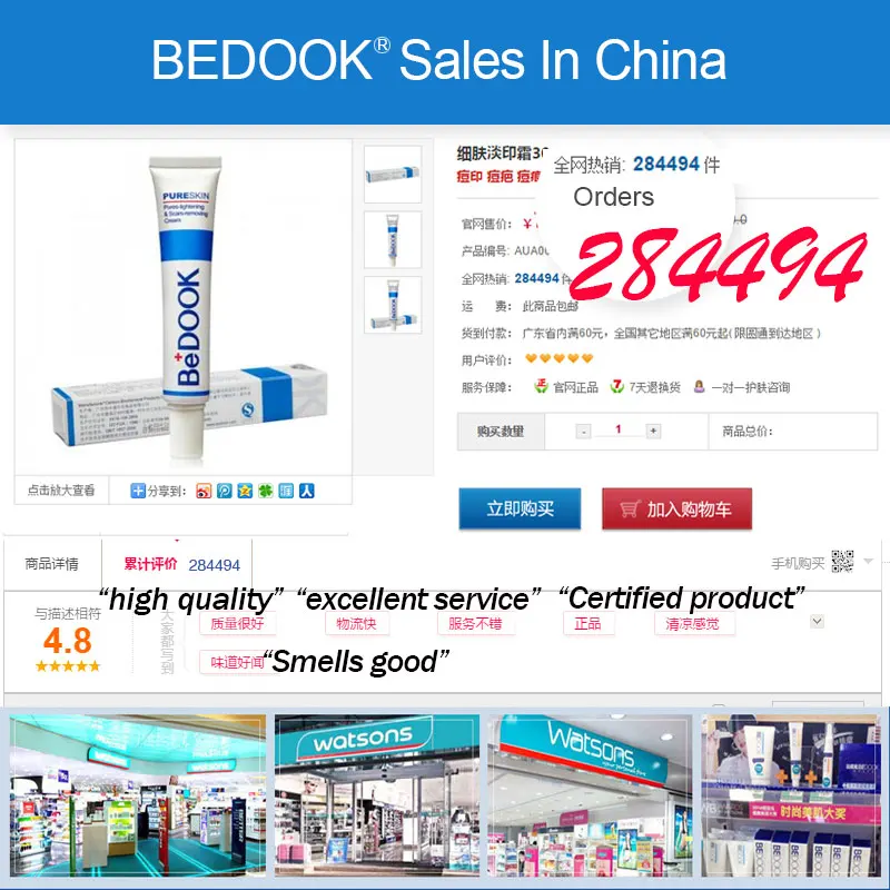 BEDOOK чистая кожа поры затягивания и шрамы кремы Acne лечения акне рубцов удаление