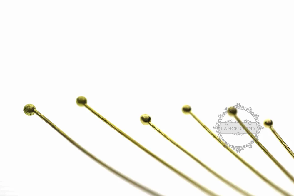 14-60 мм 0 6 22 Guage проволока НЕОБРАБОТАННАЯ латунь DIY 2 шариковая головка шпильки