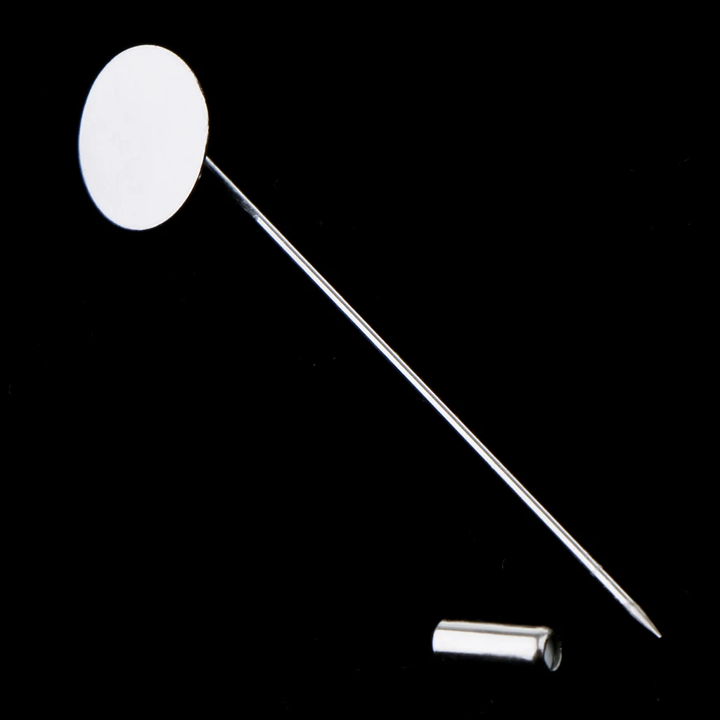 MagiDeal 20Pcs Blank Tray Glue On Pad Lapel Stick Pin DIY Boutonniere Pins | Украшения и аксессуары