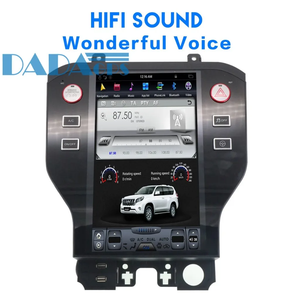 Головное устройство в стиле Tesla для автомобиля Android с GPS навигацией Ford Mustang 2015 2016 2017