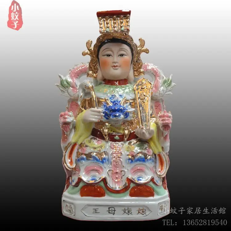 crafts home decoration accessories decor 12~32 ceramic prize on the Jade Emperor Queen Mother Buddha statue Zhaocai ornaments gi