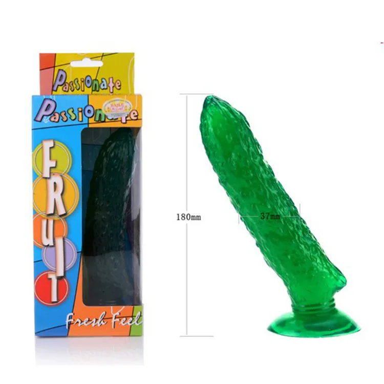 Фруктовый фаллоимитатор новые большие фаллоимитаторы с зеленым огурецом