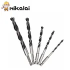 Новинка набор сверл 4 мм 5 мм 6 мм 8 мм 10 мм Сменные Металлические инструменты 14 шестигранный хвостовик дерево HCS Нержавеющее деревообрабатывающее сверло шестигранный хвостовик