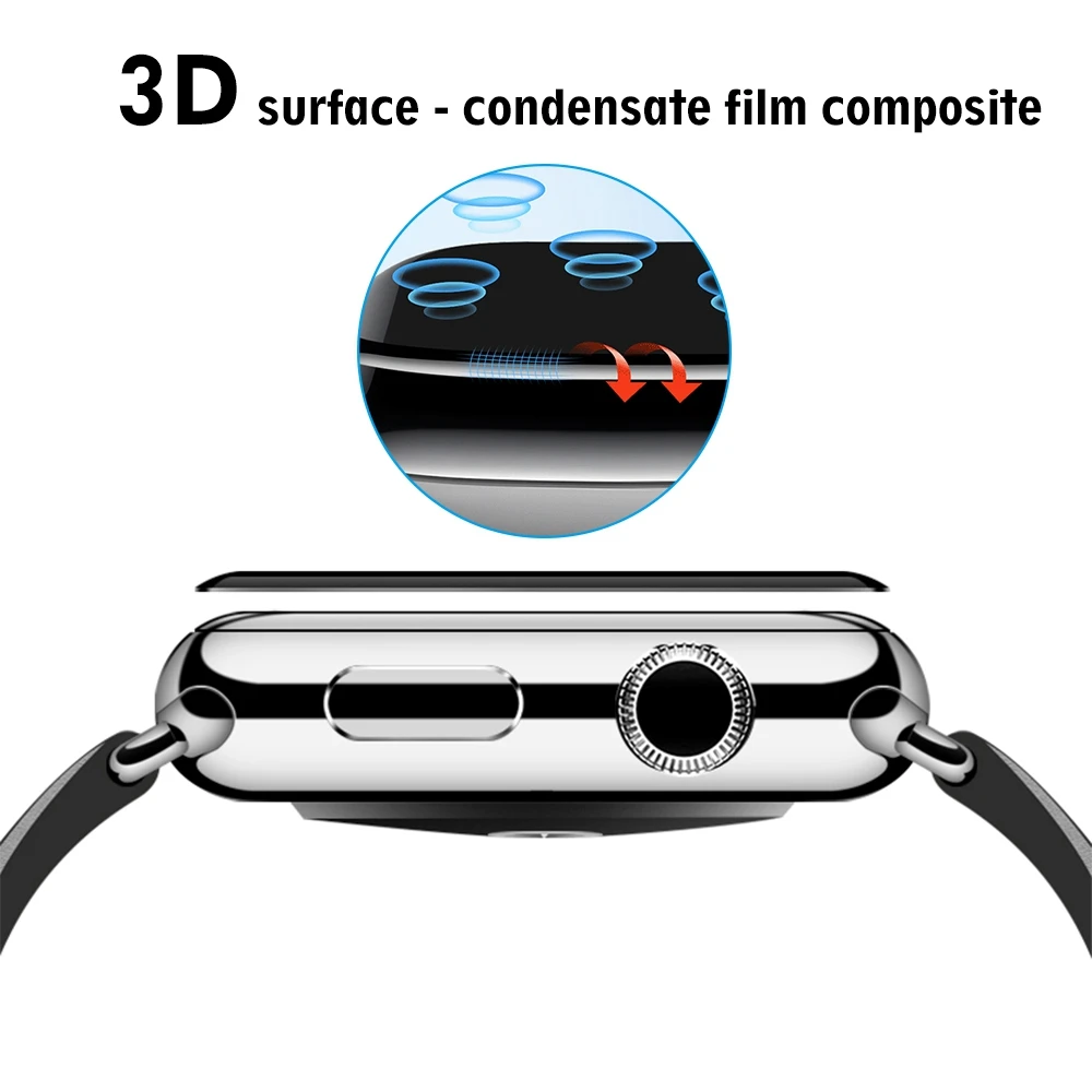 3D изогнутое закаленное стекло для Apple Watch 42 мм 44 мм 40 мм 38 мм сверхпрочная Защитная пленка для Apple Watch серии защита экрана