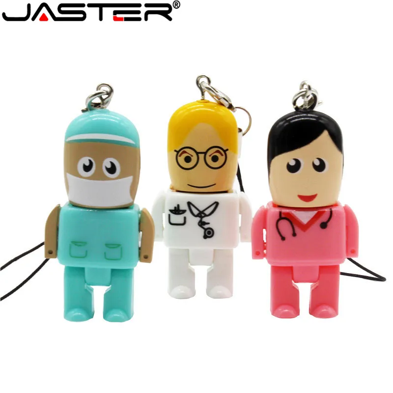 JASTER мини брелок врач медсестра карта памяти прекрасная Флешка 4 ГБ 8 16 32 usb флеш