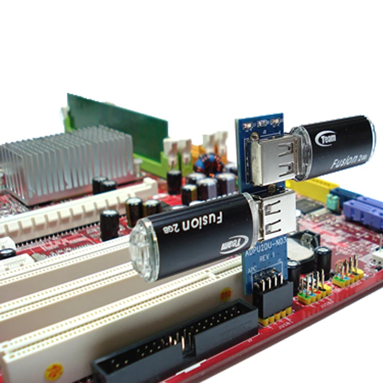 USB 2 0 Hub 9-Контактный header к двойному USB2.0 A Female порт конвертер карта адаптер |