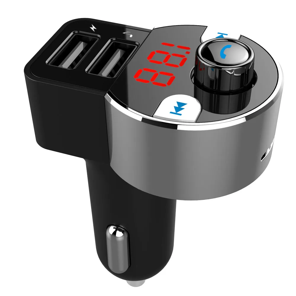 AOSHIKE Bluetooth 4 2 fm передатчик беспроводное радио с двумя usb портами музыкальный плеер