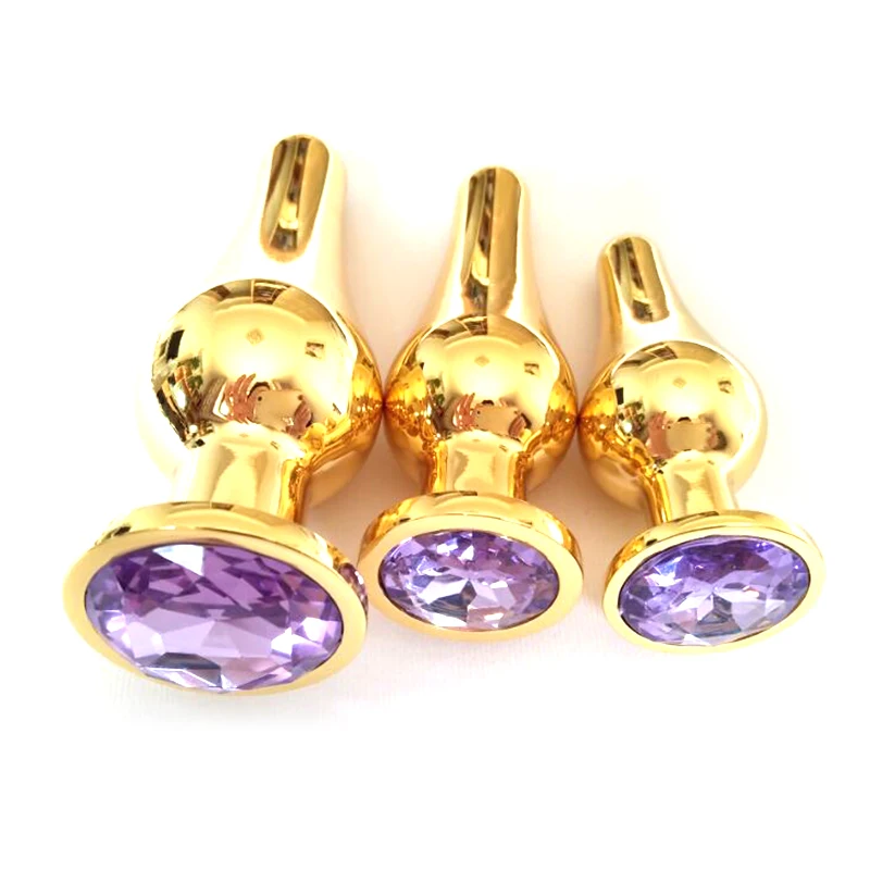 Stainless Steel Big Anal Plug Butt Beads Crystal Base Gold Anus Prostate Stimulator Backyard Sex Toys Dildo for Men Women Gay |