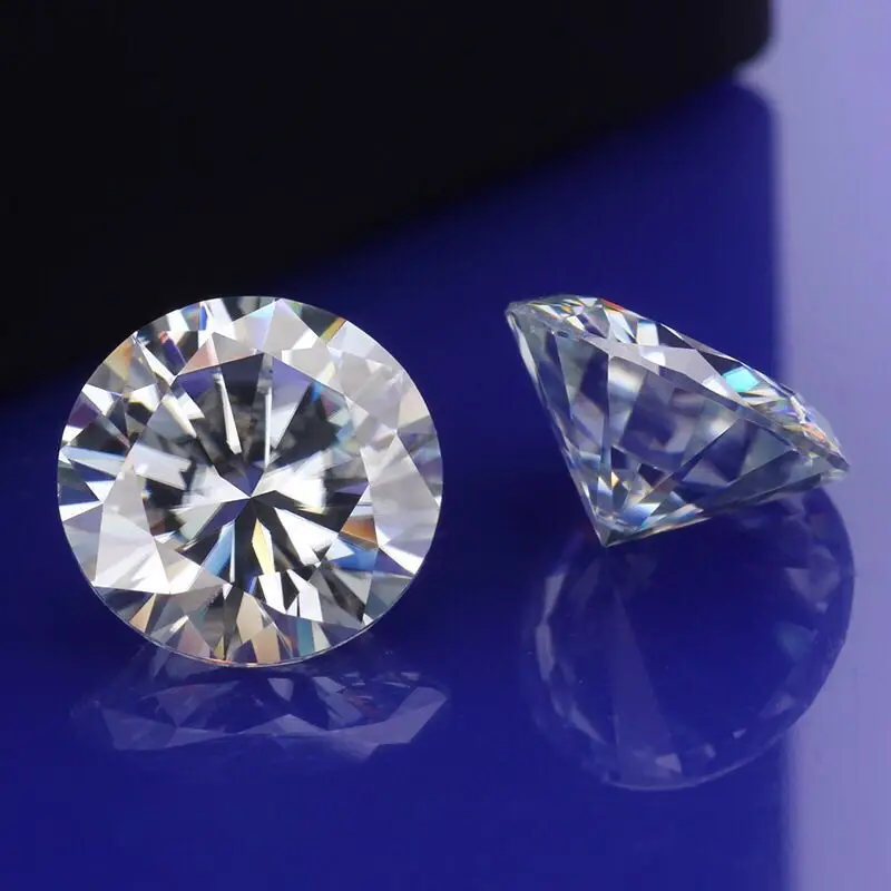NiceGems Муассанит 3CTW круглые блестящие Сердца и стрелы вырезать цвет меньше 9 мм F