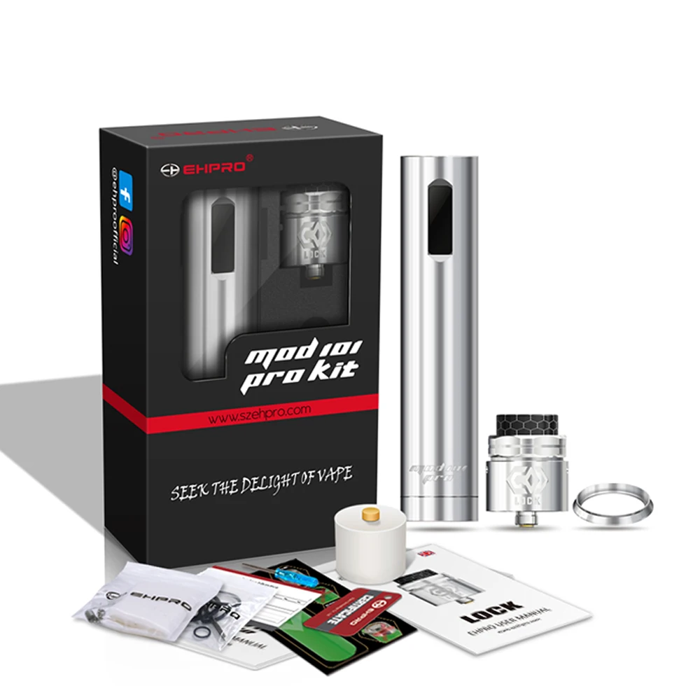 Ehpro Mod 101 Pro Vape ручка комплект 510 резьба с 24 мм RDA 20700 21700 18650 батарея электронная