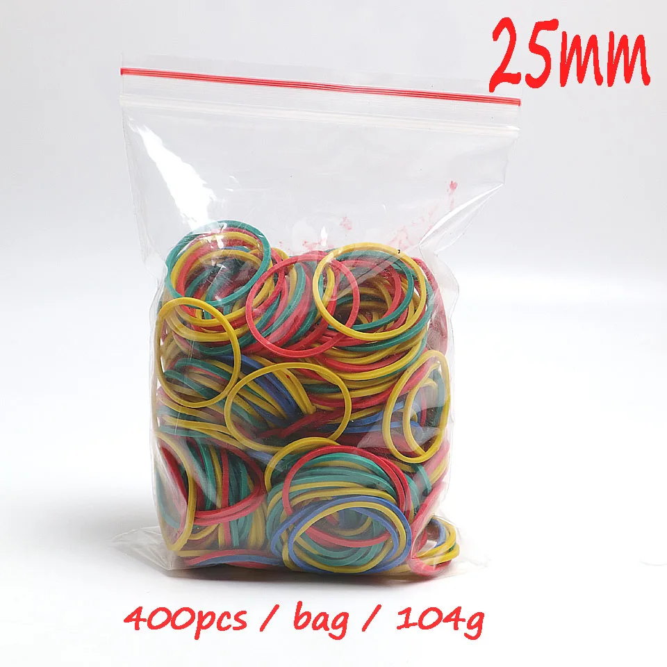 1bag--25mm Высококачественная цветная эластичная резинка 13-38 мм для школы, офиса, дома, промышленная Резиновая лента, упаковочная лента для канцелярских принадлежностей - Цвет: 1bag--25mm