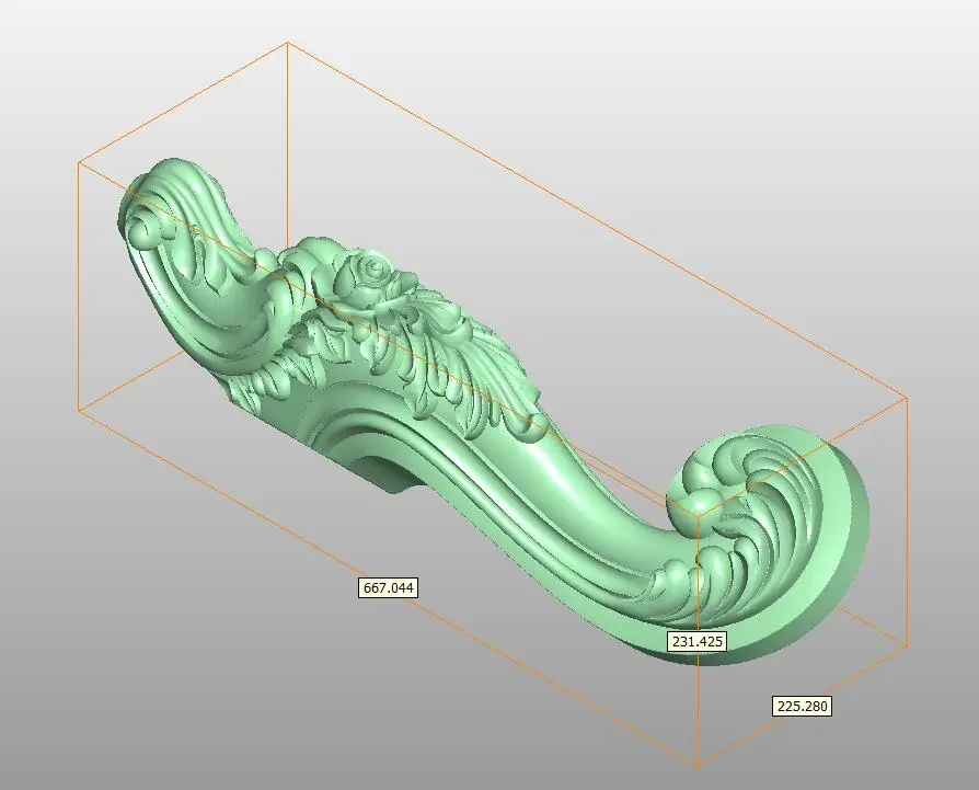 3d-модель в формате STL для декора на станке с ЧПУ рельефная ножка мебели стола