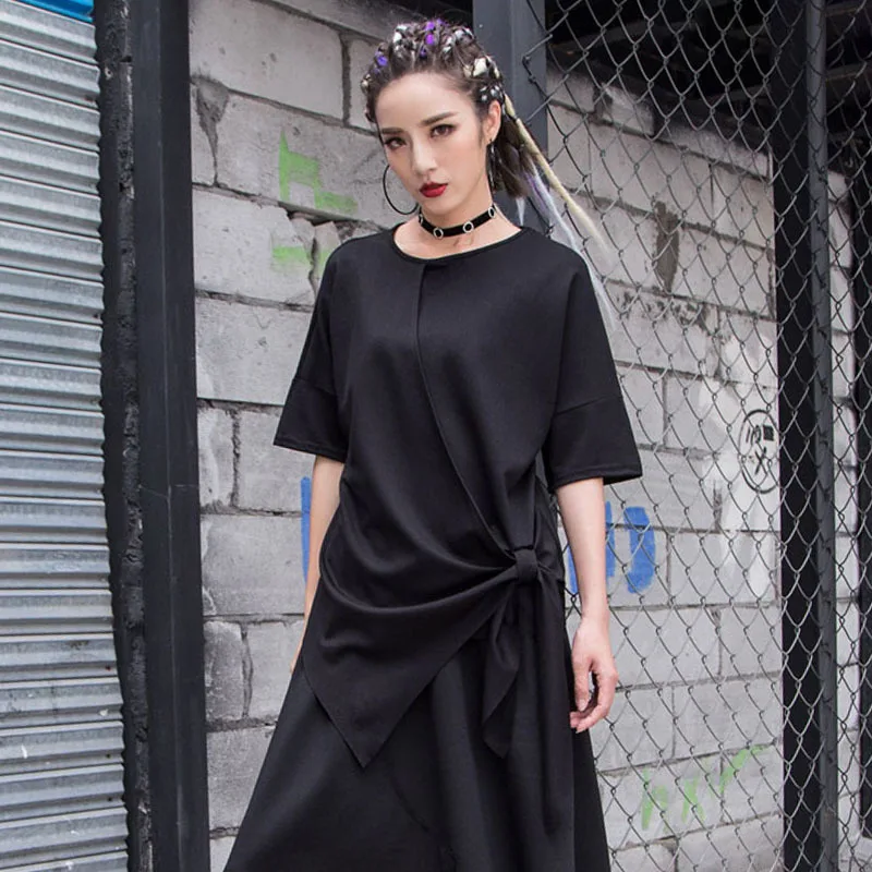 TWOTWINSTYLE белая футболка женский хлопок O шеи короткий рукав крестообразная