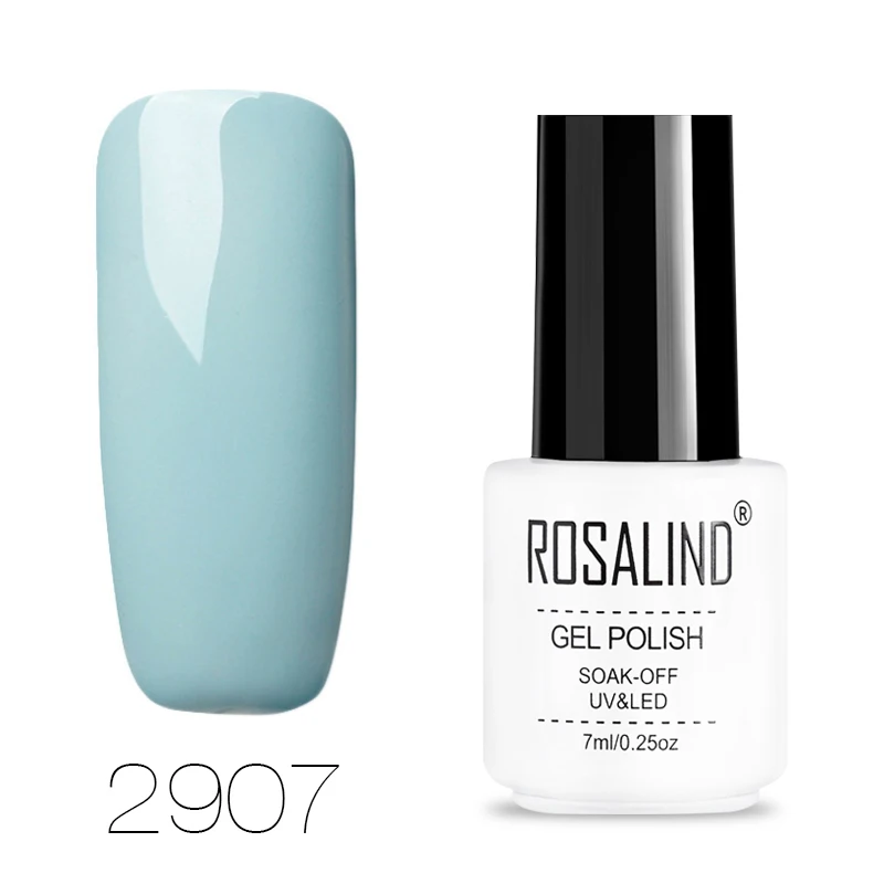 RC2907 ROSALIND Гель-лак для ногтей все для маникюра замочить от белой бутылки УФ Базовое покрытие ногтей Перманентный Гель-лак Набор лаков для ногтей - Цвет: RC2907