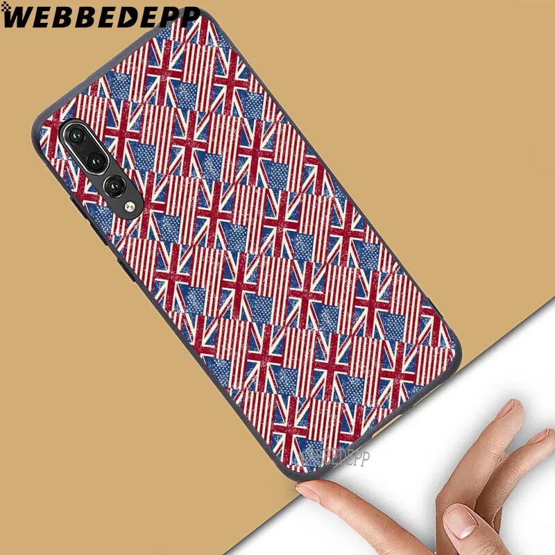 WEBBEDEPP мягкий чехол для Huawei Honor 6 7A Pro 7C 8C 7X 8X 8 9 10 lite Note10 с флагом России США