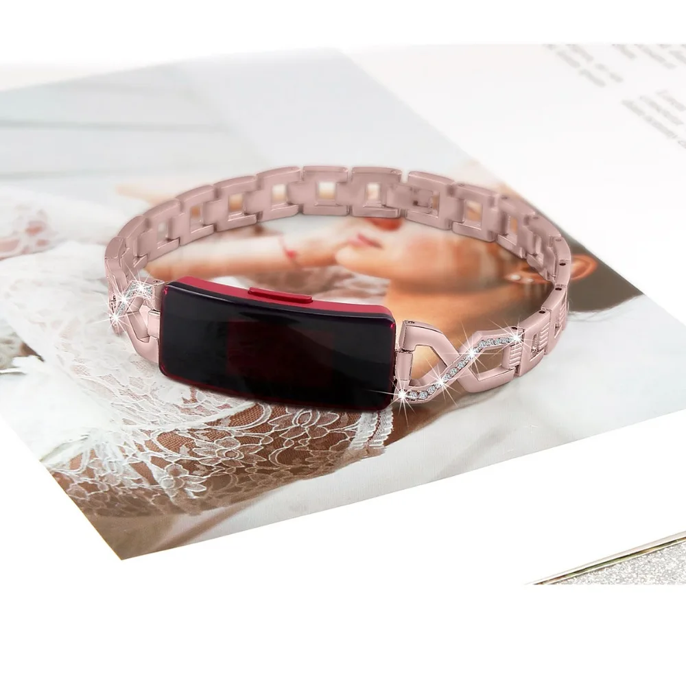 Для Fitbit inspire/inspire HR металлические ленты элегантный алмазный металлический